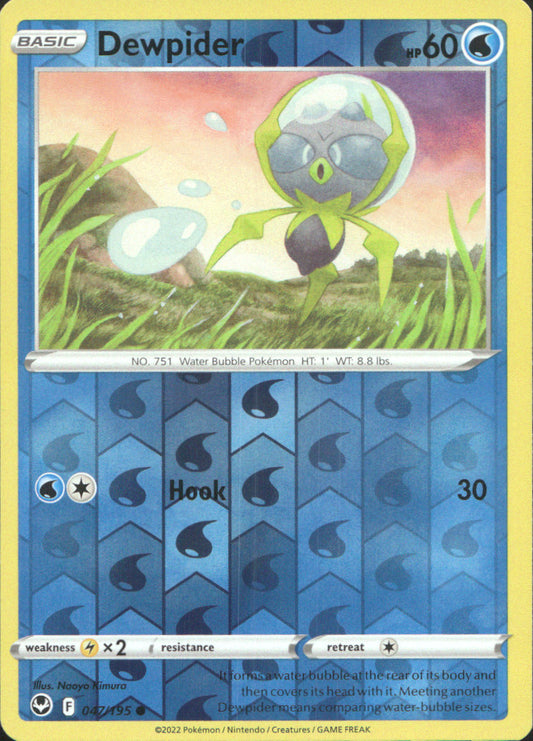 Dewpider Reverse Holo Common SWSH12: Silver Tempest 047/195 NM