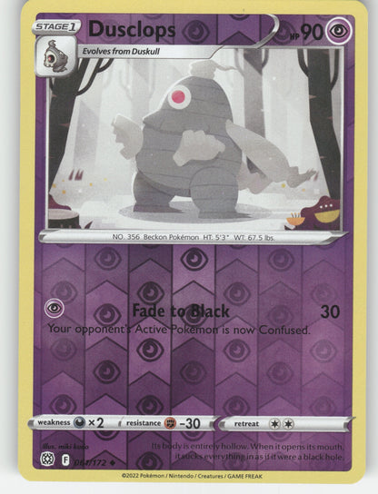 Dusclops Reverse Holo Uncommon SWSH09: Brilliant Stars 061/172 NM