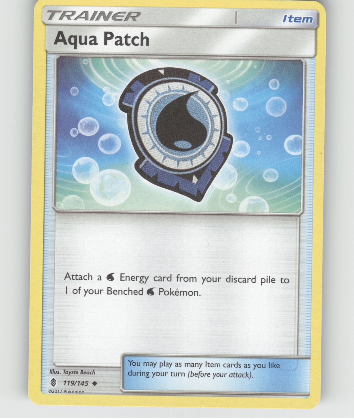 Aqua Patch Uncommon SM - Guardians Rising 119/145 NM