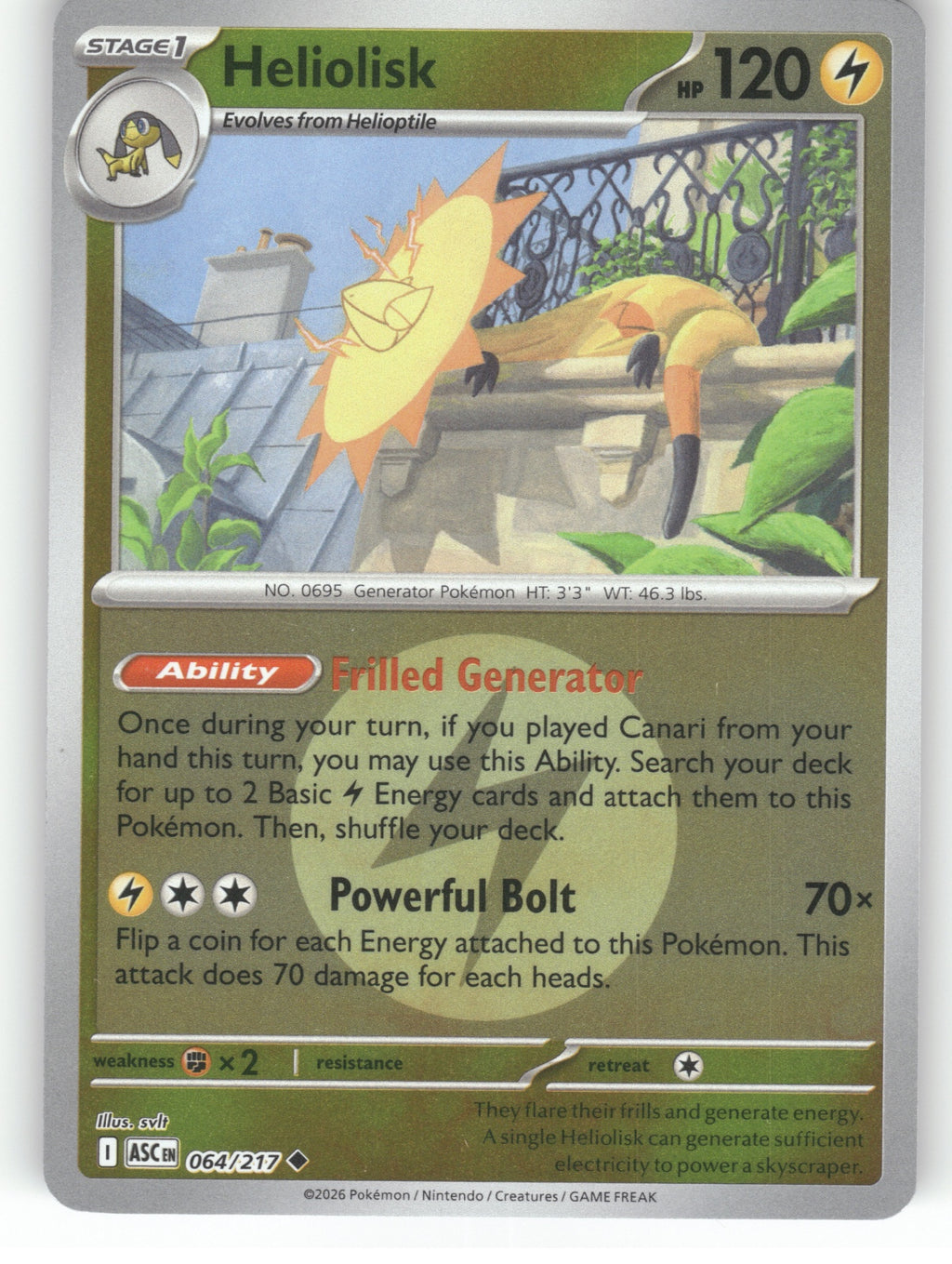 Heliolisk - (Energy Symbol Pattern) Reverse Holo Uncommon ME: Ascended Heroes 06