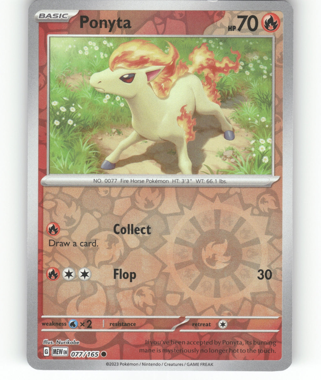 Ponyta Reverse Holo Common SV: Scarlet & Violet 151 077/165 NM