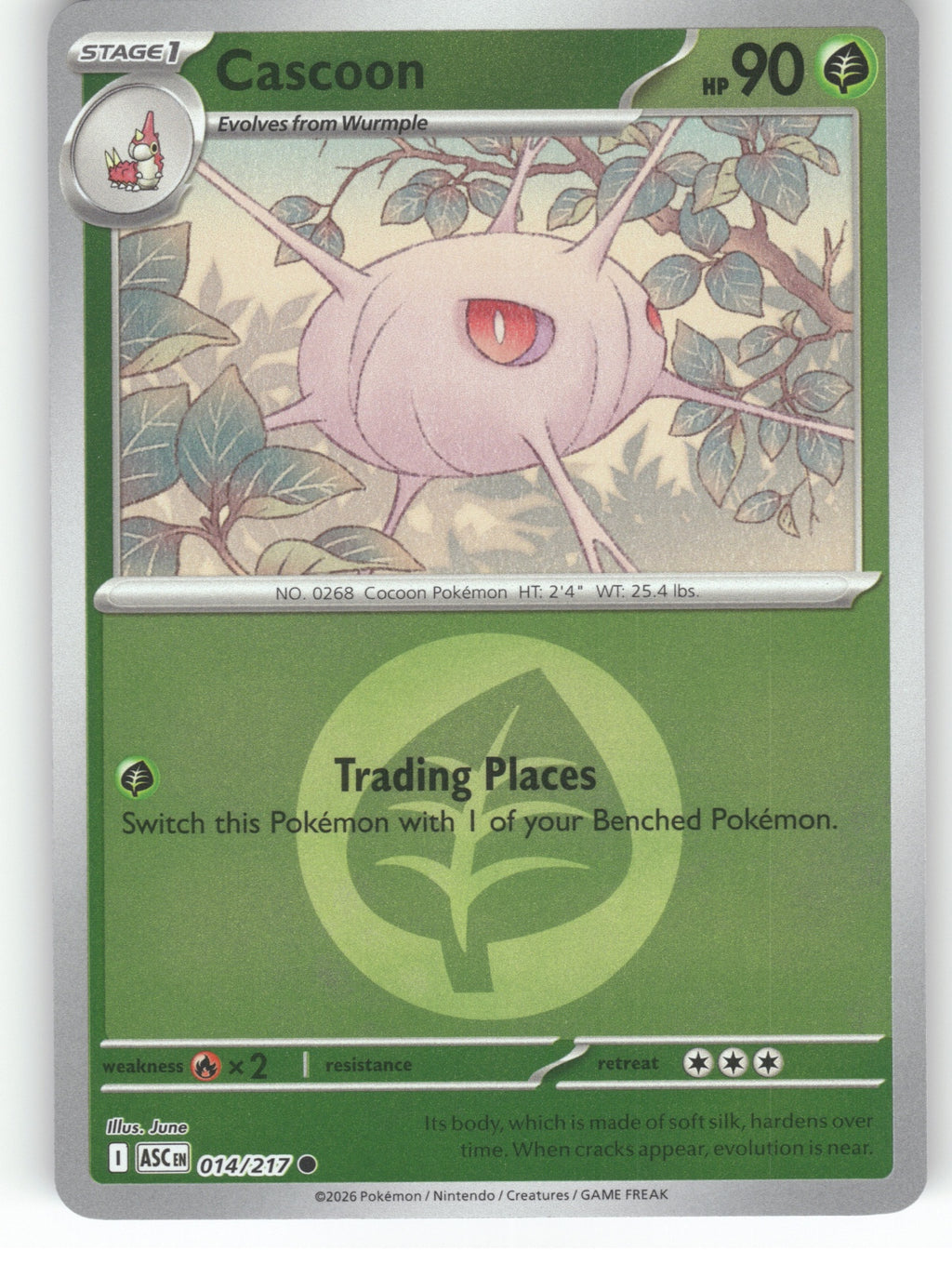 Cascoon (Energy Symbol Pattern) Reverse Holo Common ME: Ascended Heroes 014/217 