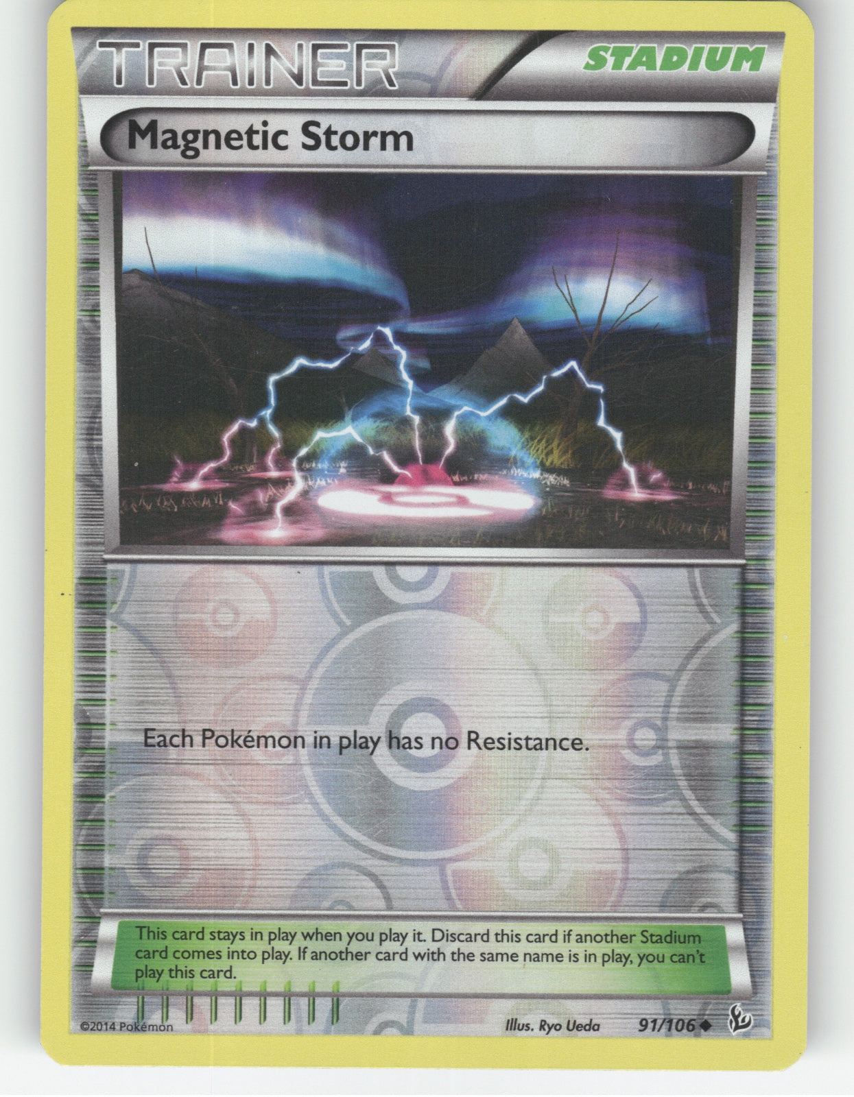 Magnetic Storm Reverse Holo Uncommon XY - Flashfire 91/106 NM