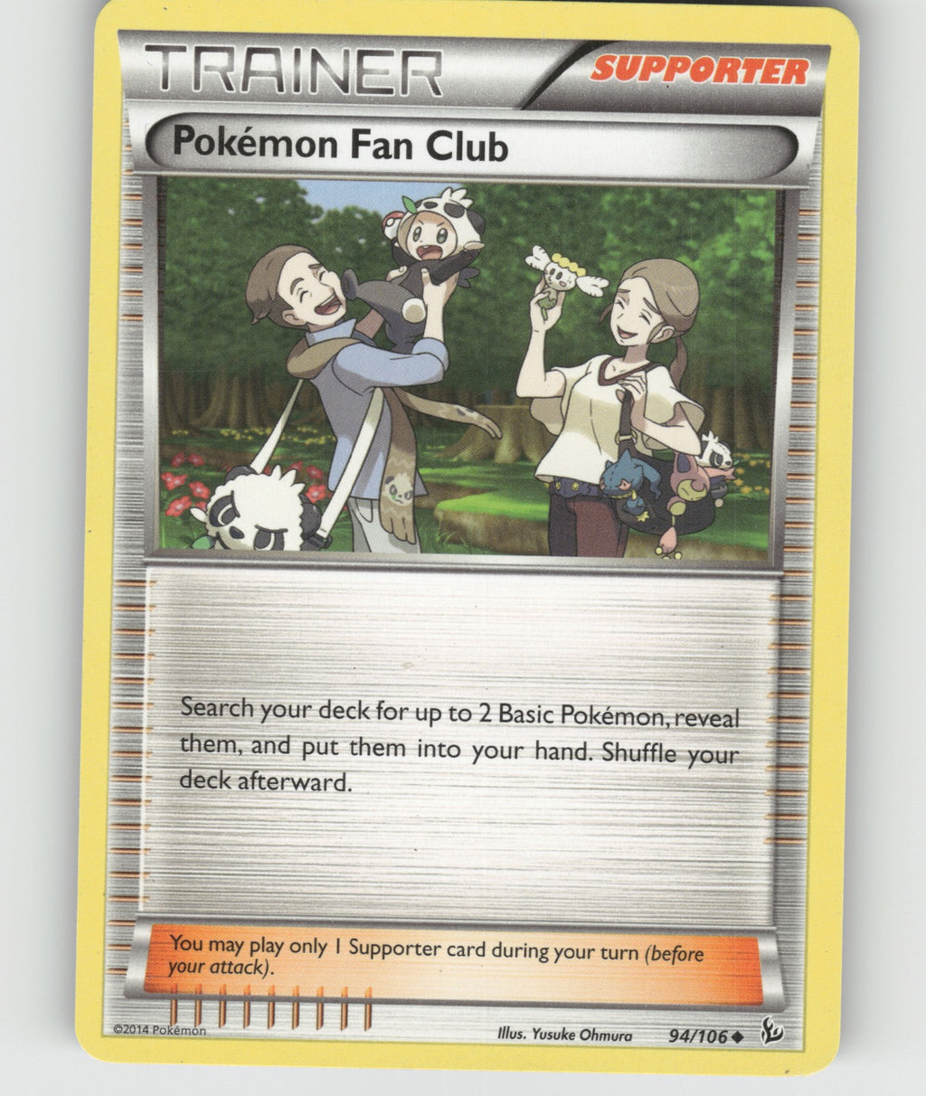 Pokemon Fan Club Uncommon XY - Flashfire 94/106 NM