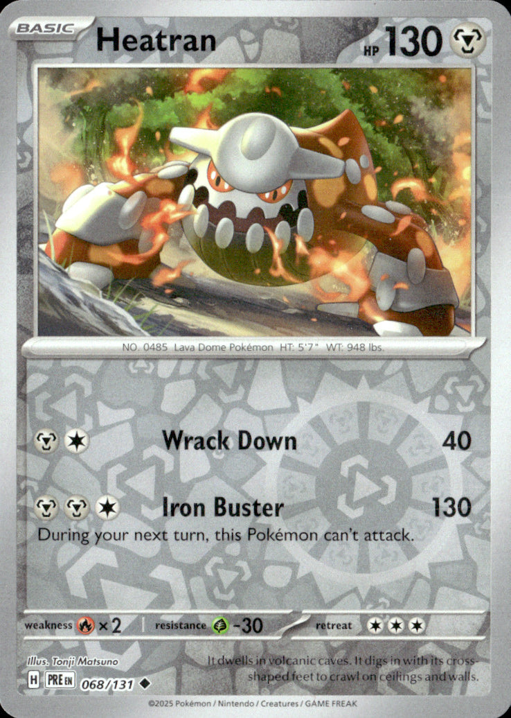 Heatran Reverse Holo Uncommon SV: Prismatic Evolutions 068/131 NM