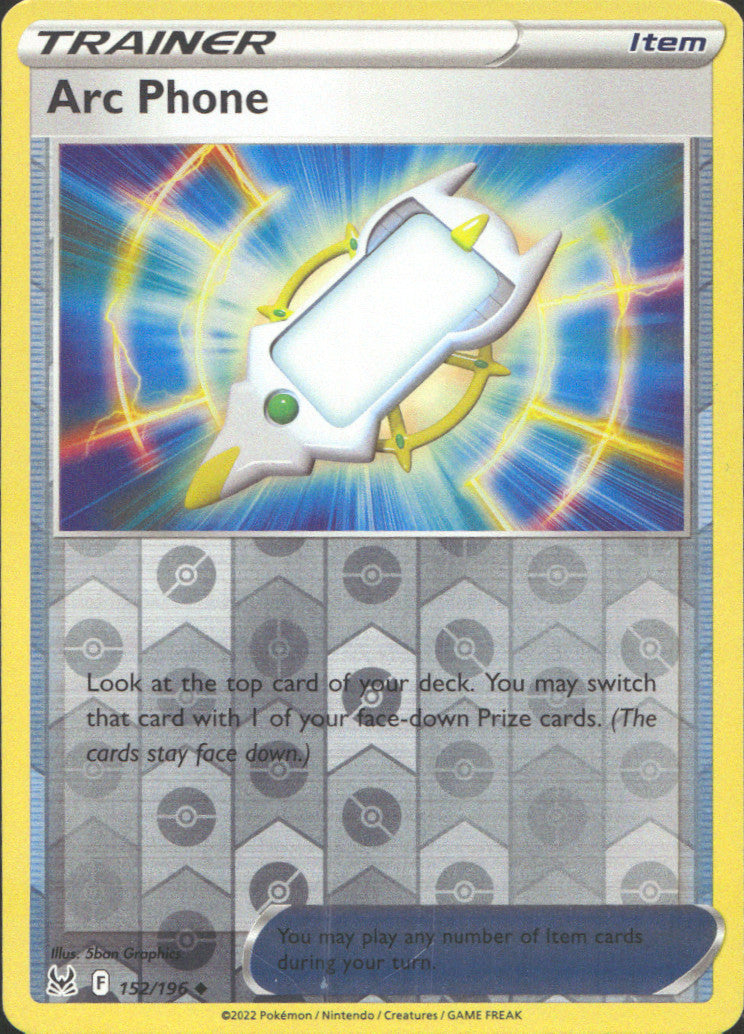 Arc Phone Reverse Holo Uncommon SWSH11: Lost Origin 152/196 NM