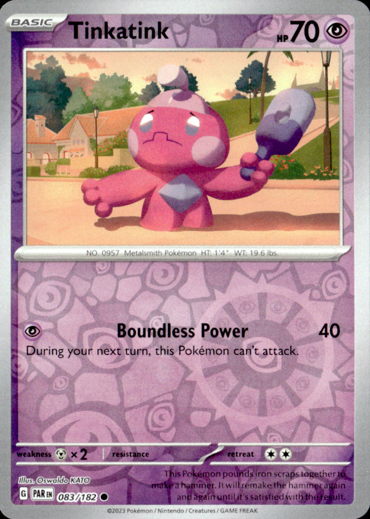 Tinkatink Reverse Holo Common SV04: Paradox Rift 083/182 NM