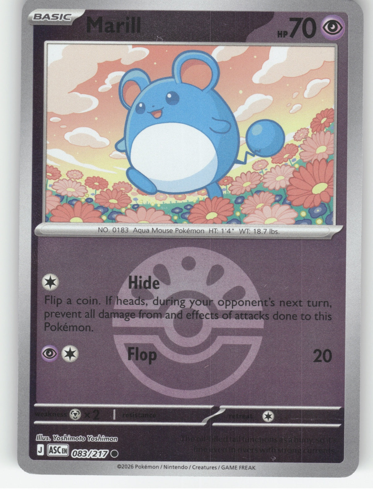 Marill - (Friend Ball) Reverse Holo Common ME: Ascended Heroes 083/217 NM