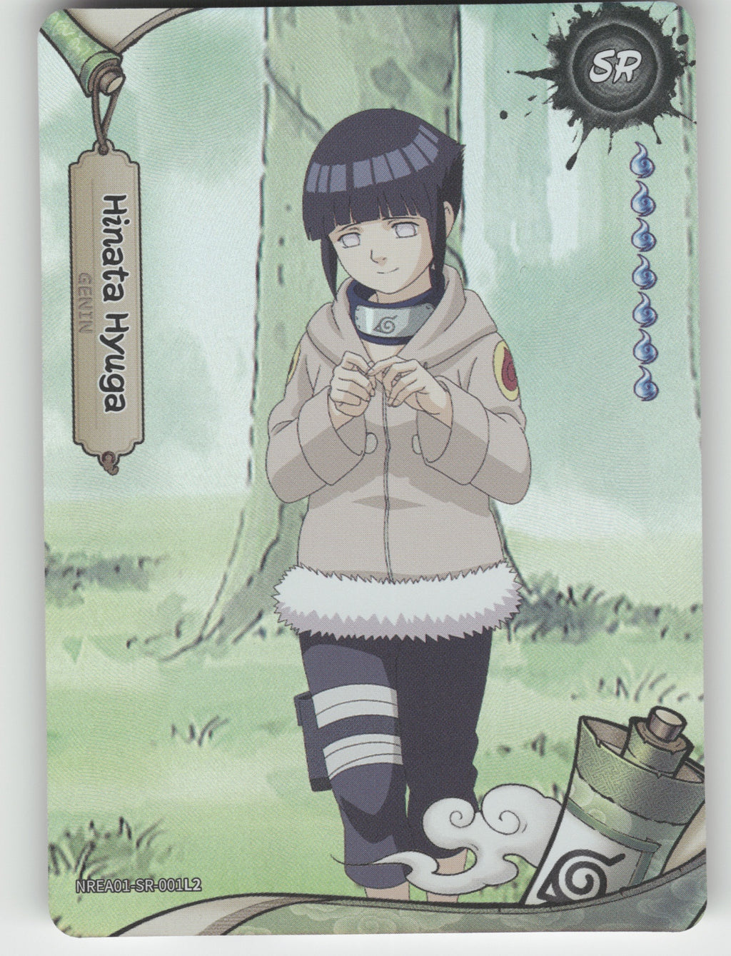 Hinata Hyuga Base SR Earth Scroll Series 1 001L2 NM front