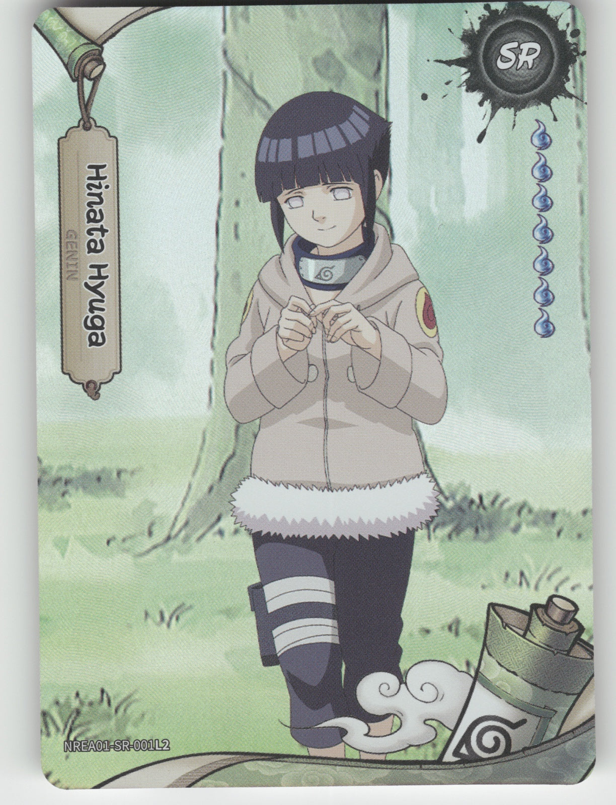 Hinata Hyuga Base SR Earth Scroll Series 1 001L2 NM front