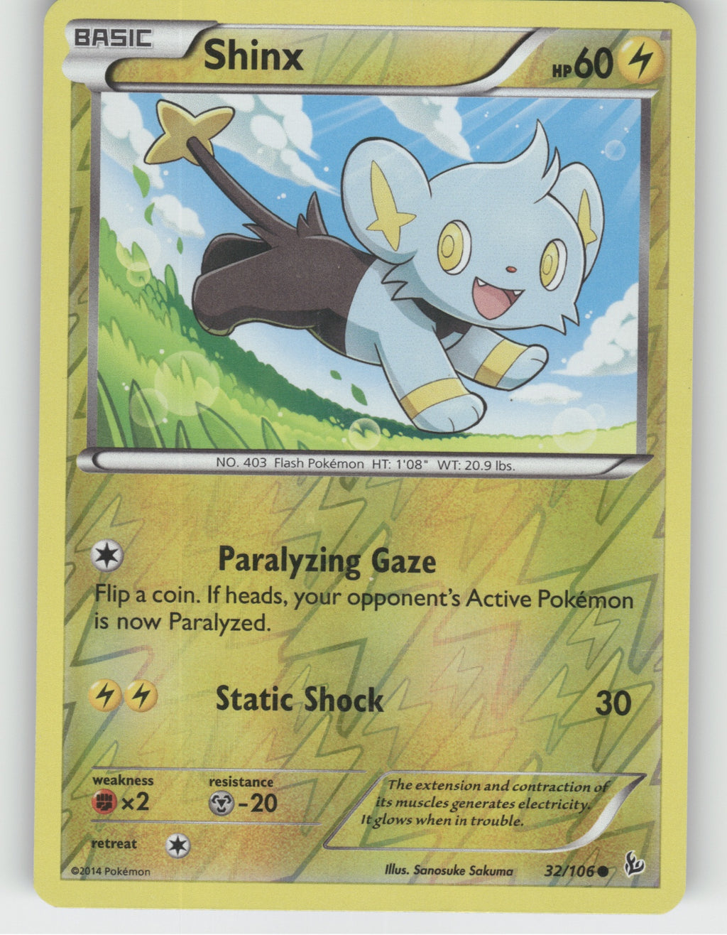 Shinx Reverse Holo Common XY - Flashfire 32/106 NM