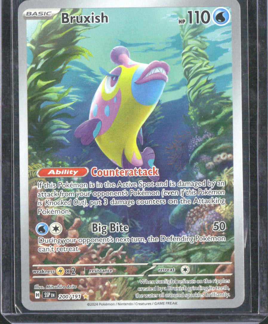 Bruxish Holo Illustration Rare SV08: Surging Sparks 200/191 NM
