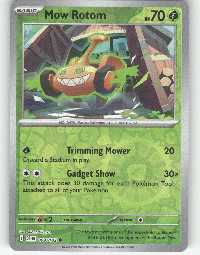 Mow Rotom Reverse Holo Common SV10: Destined Rivals 009/182 NM