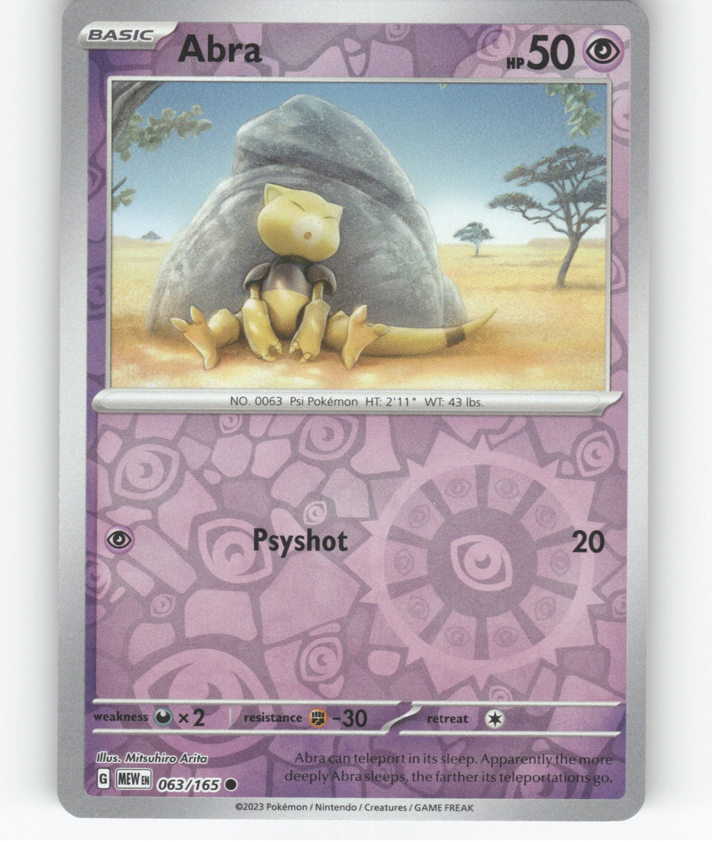 Abra Reverse Holo Common SV: Scarlet & Violet 151 063/165 NM