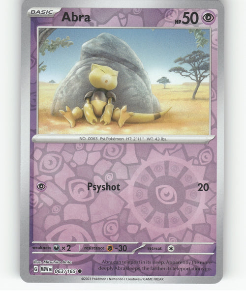 Abra Reverse Holo Common SV: Scarlet & Violet 151 063/165 NM