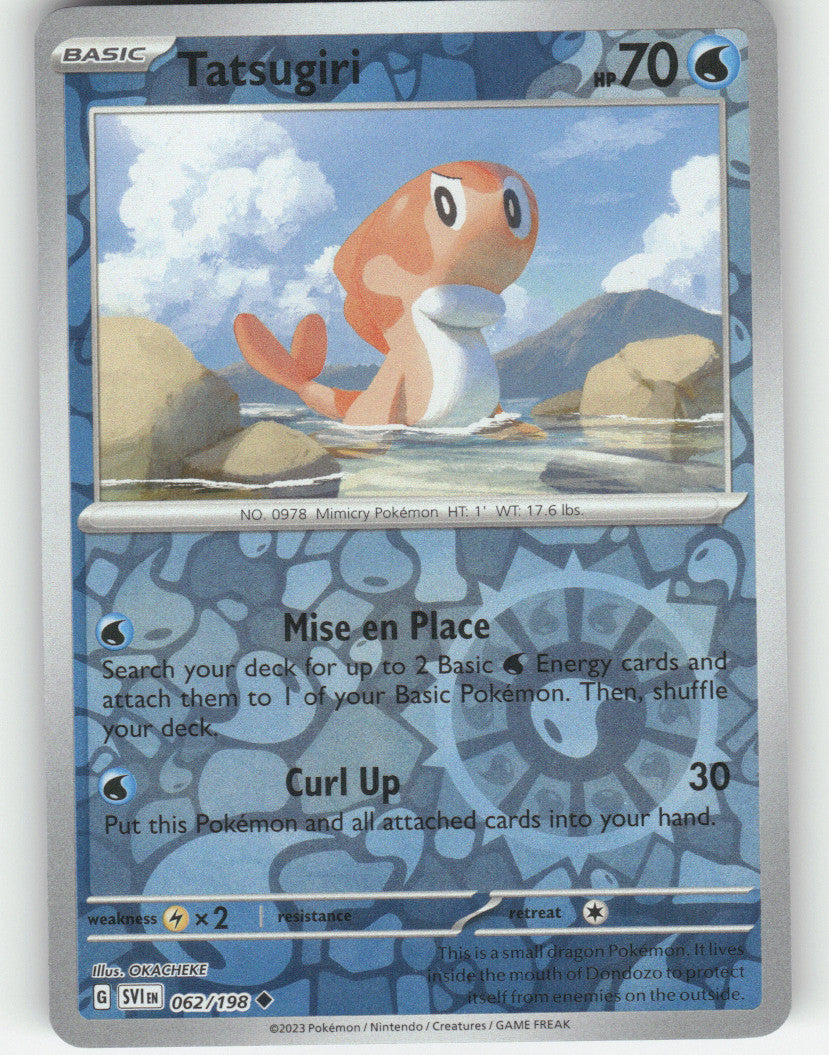 Tatsugiri Reverse Holo Uncommon SV01: Scarlet & Violet Base Set 062/198 NM