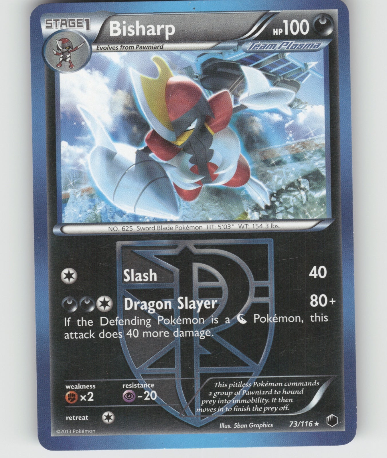 Bisharp (Team Plasma) (73) Rare Plasma Freeze 73/116 NM