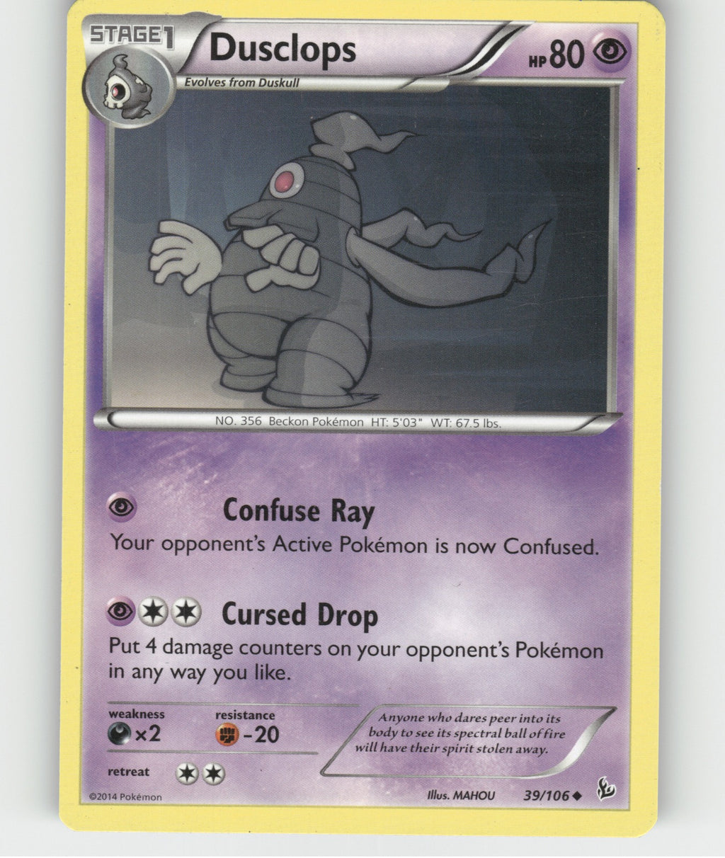 Dusclops Uncommon XY - Flashfire 39/106 NM