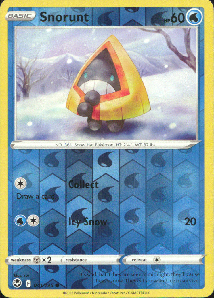 Snorunt Reverse Holo Common SWSH12: Silver Tempest 041/195 NM