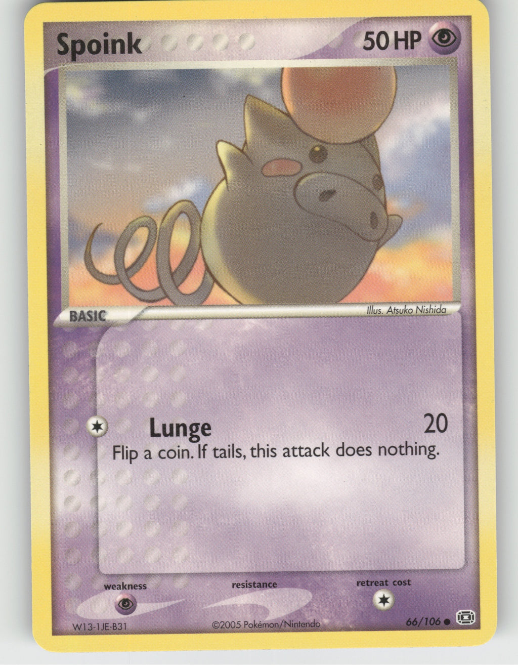 Spoink - 065/106 Common EX Emerald 65/106 NM