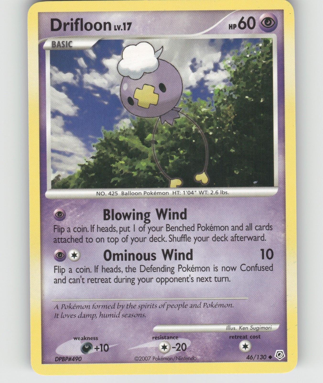 Drifloon Uncommon Diamond and Pearl 46/130 NM