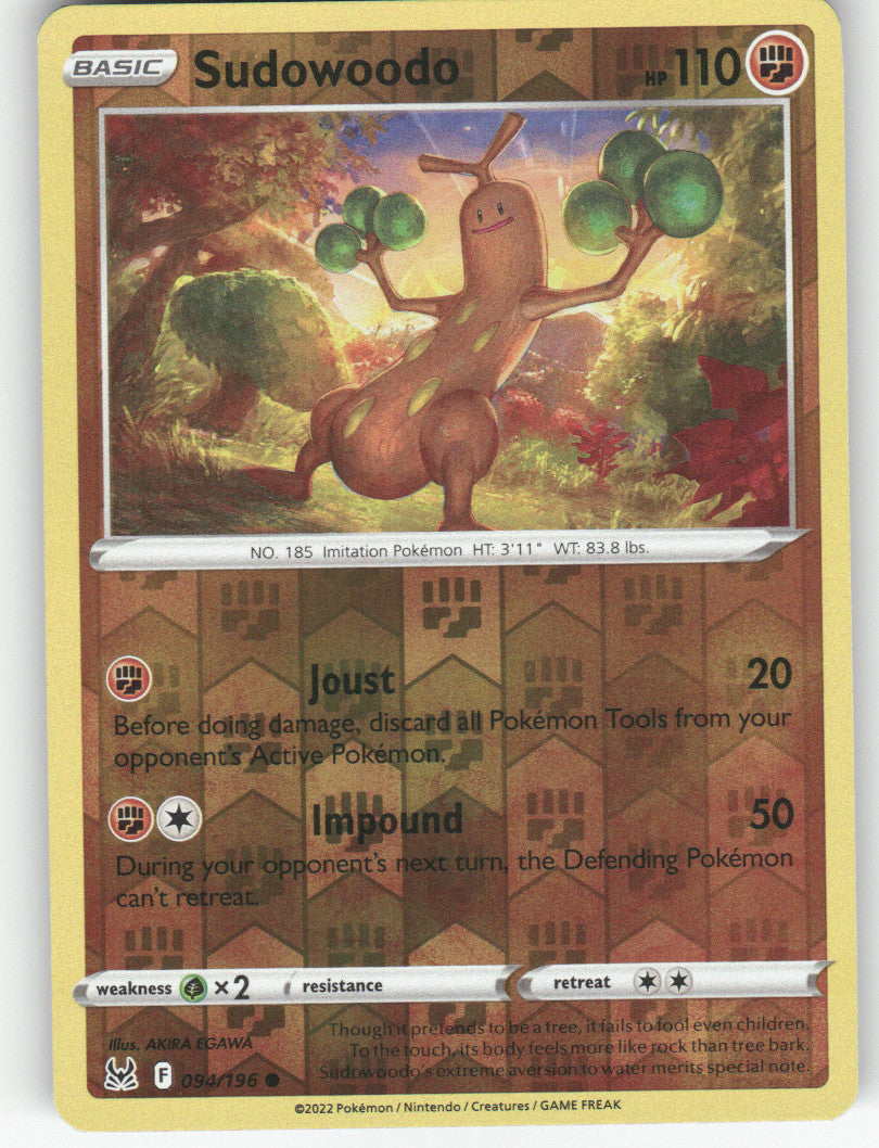 Sudowoodo Reverse Holo Common SWSH11: Lost Origin 094/196 NM