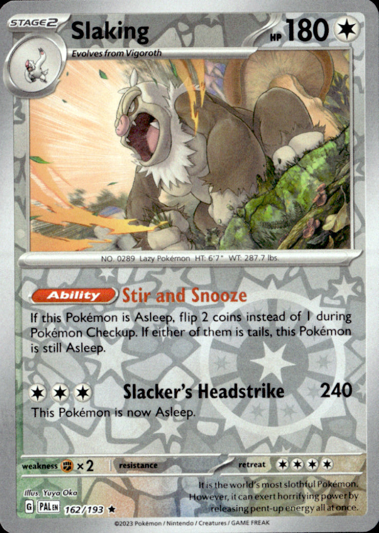Slaking Reverse Holo Rare SV02: Paldea Evolved 162/193 NM