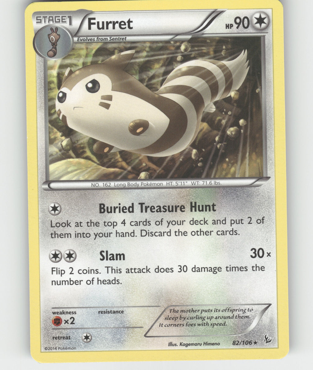 Furret Rare XY - Flashfire 82/106 NM