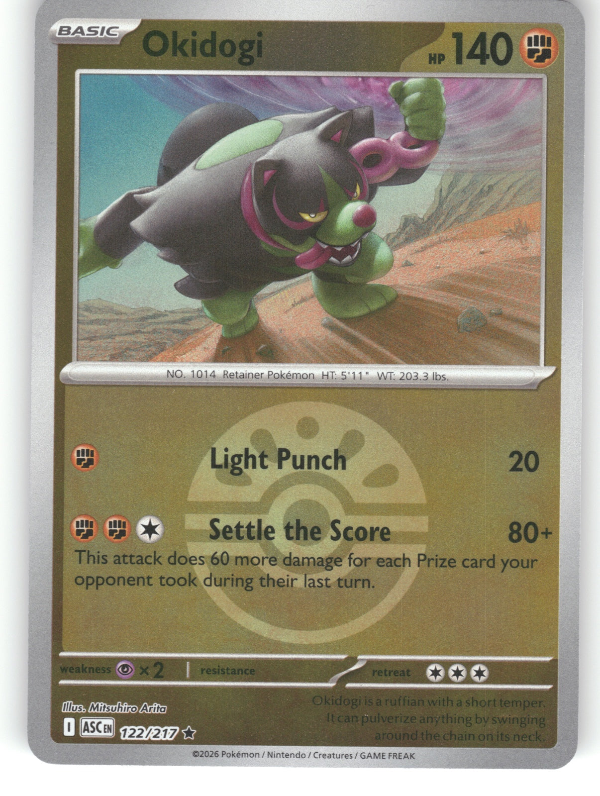 Okidogi (Friend Ball) Reverse Holo Rare ME: Ascended Heroes 122/217 NM