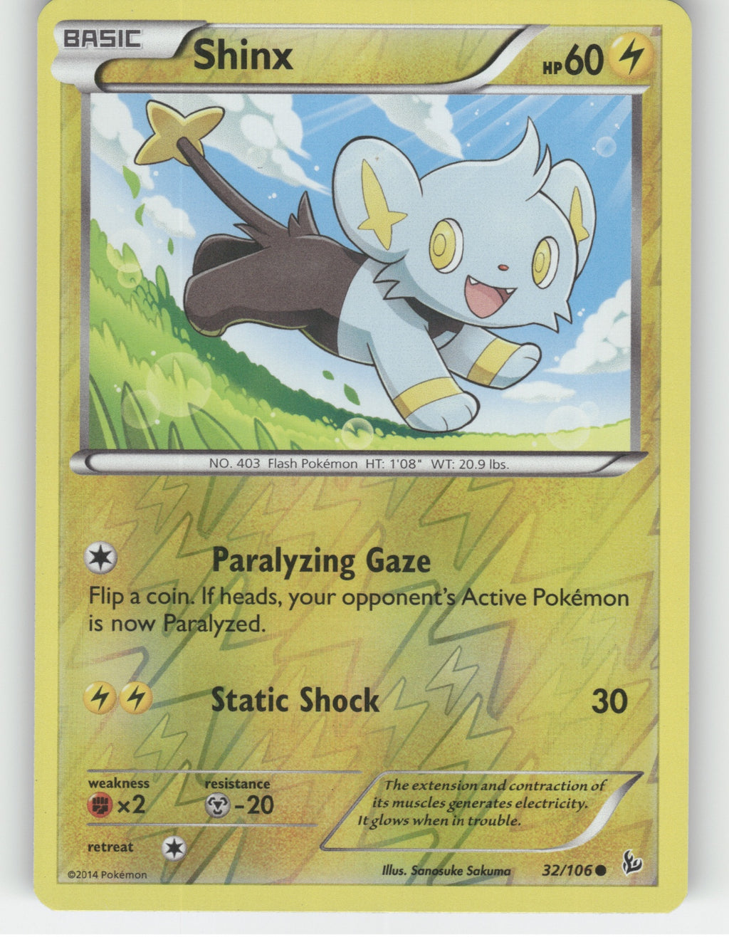 Shinx Reverse Holo Common XY - Flashfire 32/106 NM