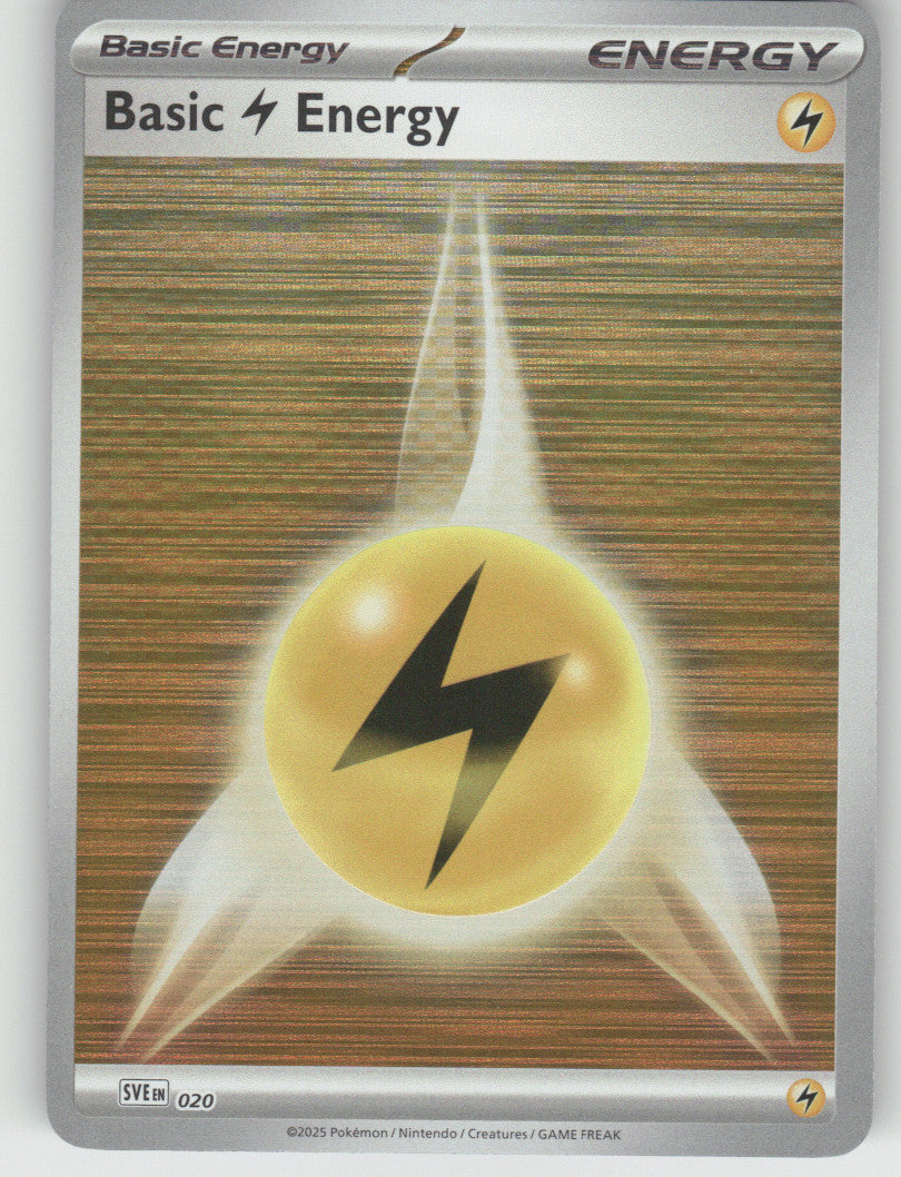 Basic Lightning Energy - Reverse Holo Common SVE: Scarlet & Violet Energies 020 NM
