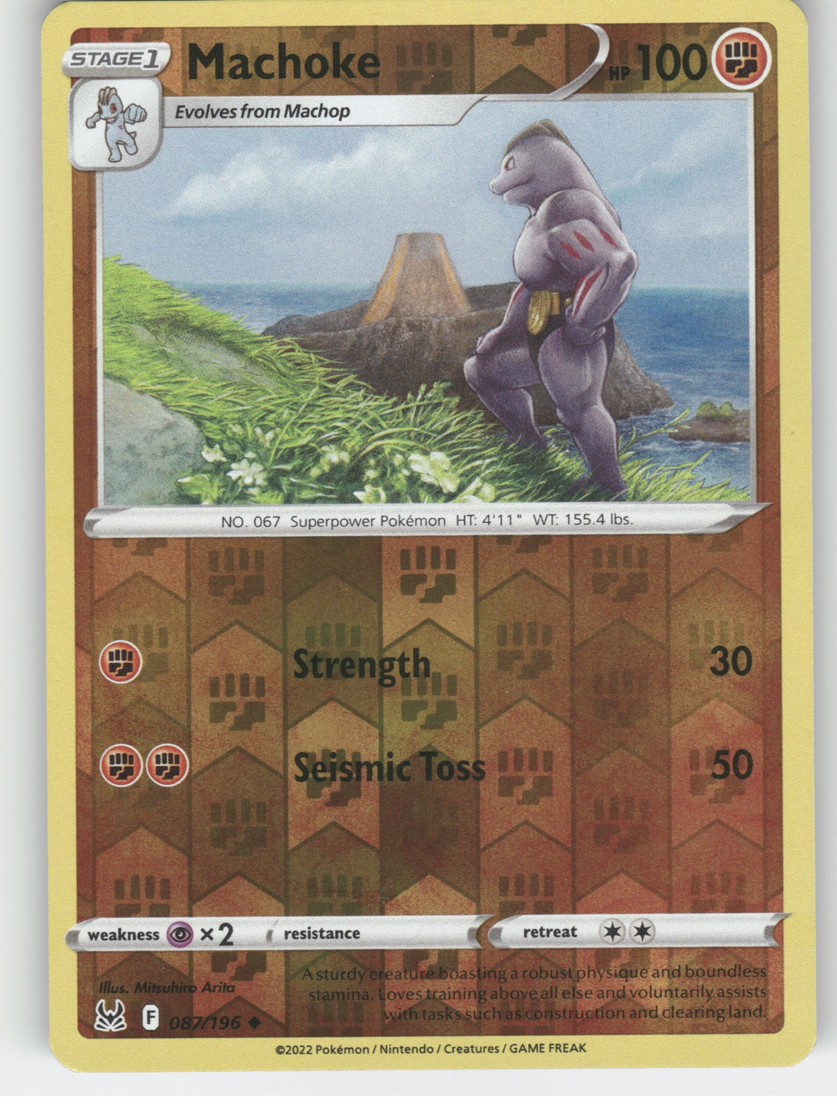 Machoke Reverse Holo Uncommon SWSH11: Lost Origin 087/196 NM