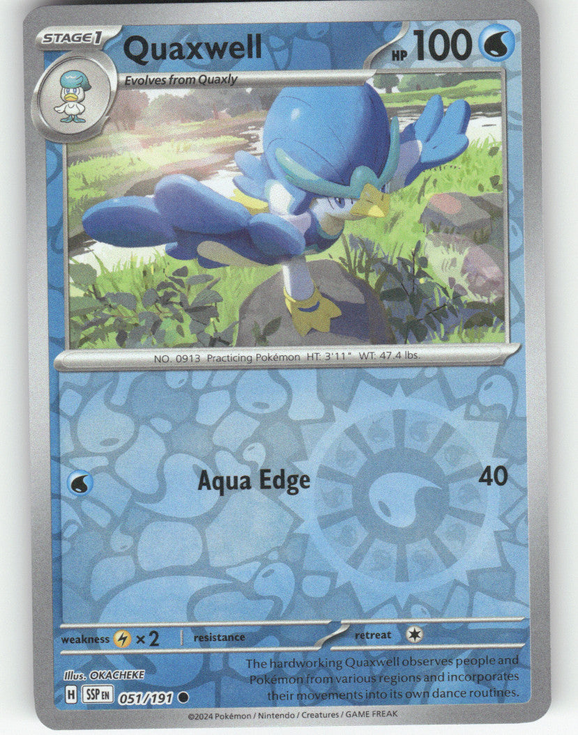 Quaxwell Reverse Holo Common SV08: Surging Sparks 051/191 NM