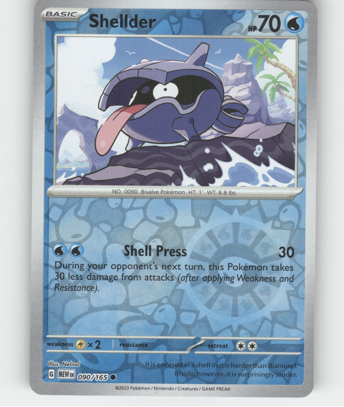 Shellder Reverse Holo Common SV: Scarlet & Violet 151 090/165 NM