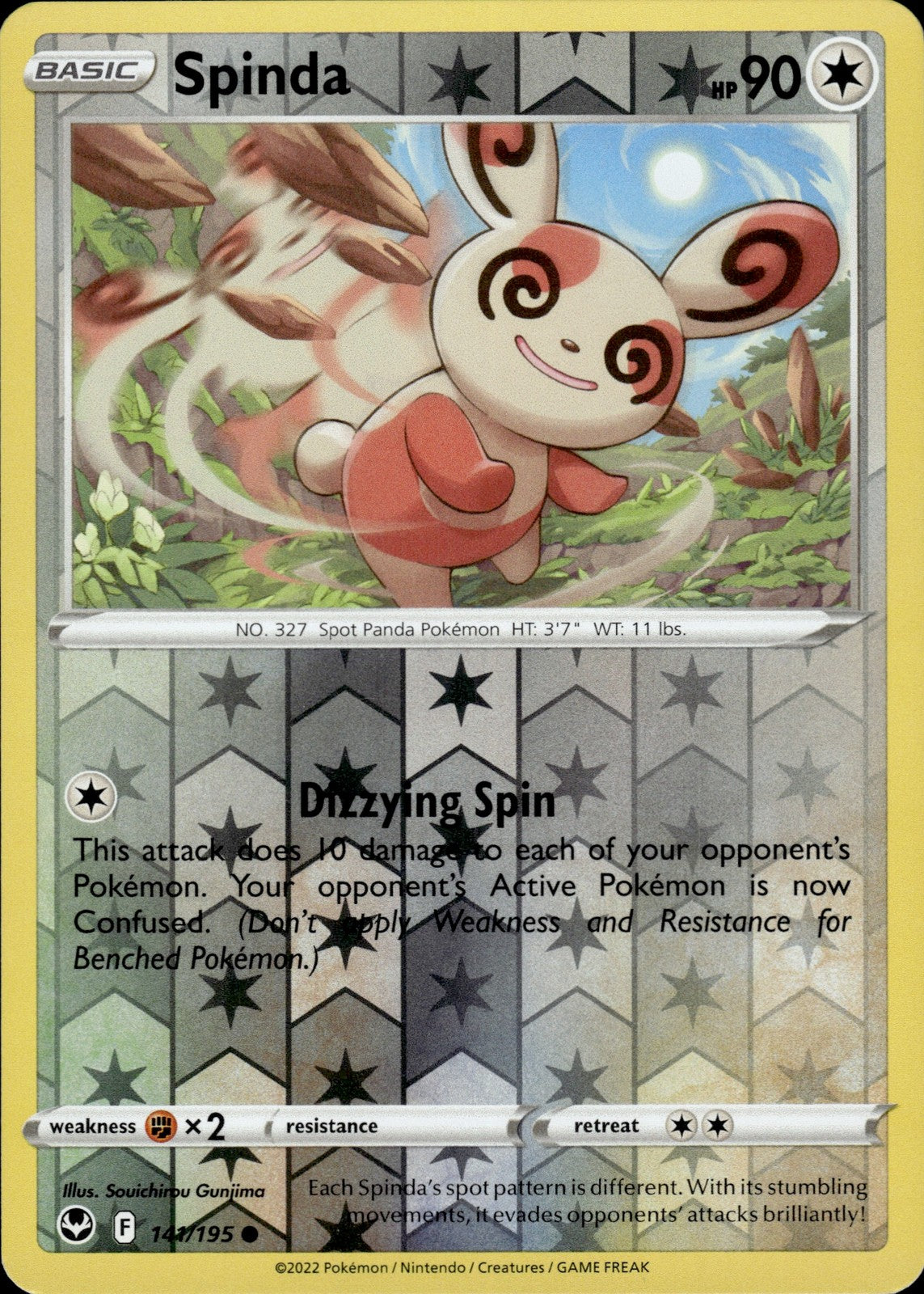 Spinda Reverse Holo Common SWSH12: Silver Tempest 141/195 NM