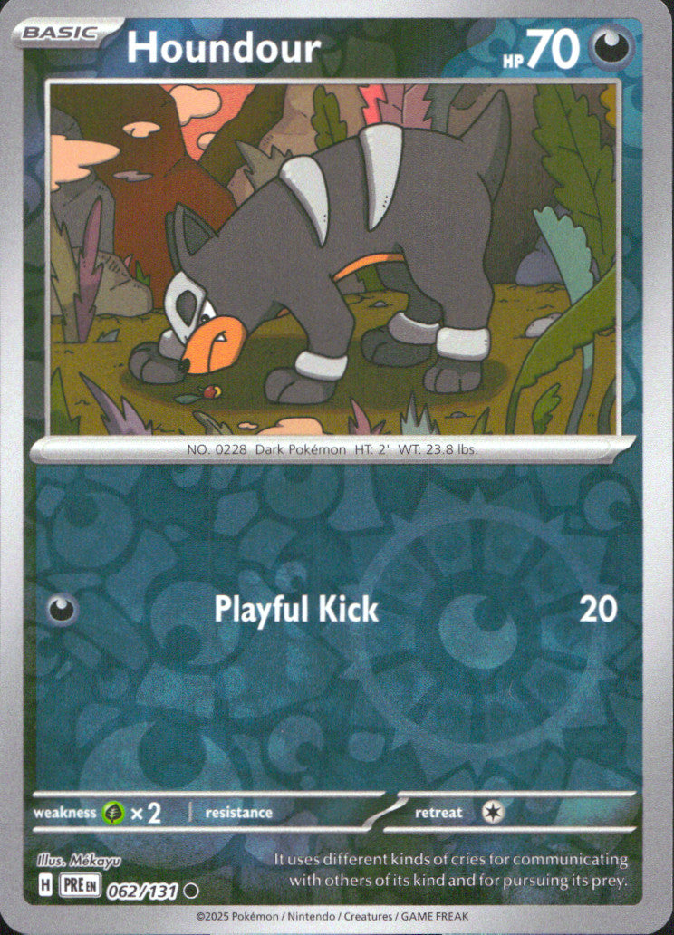 Houndour Reverse Holo Common SV: Prismatic Evolutions 062/131 NM