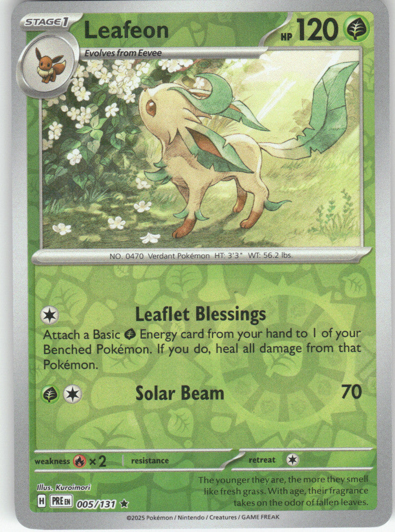Leafeon Reverse Holo Uncommon SV06: Twilight Masquerade 011/167 NM