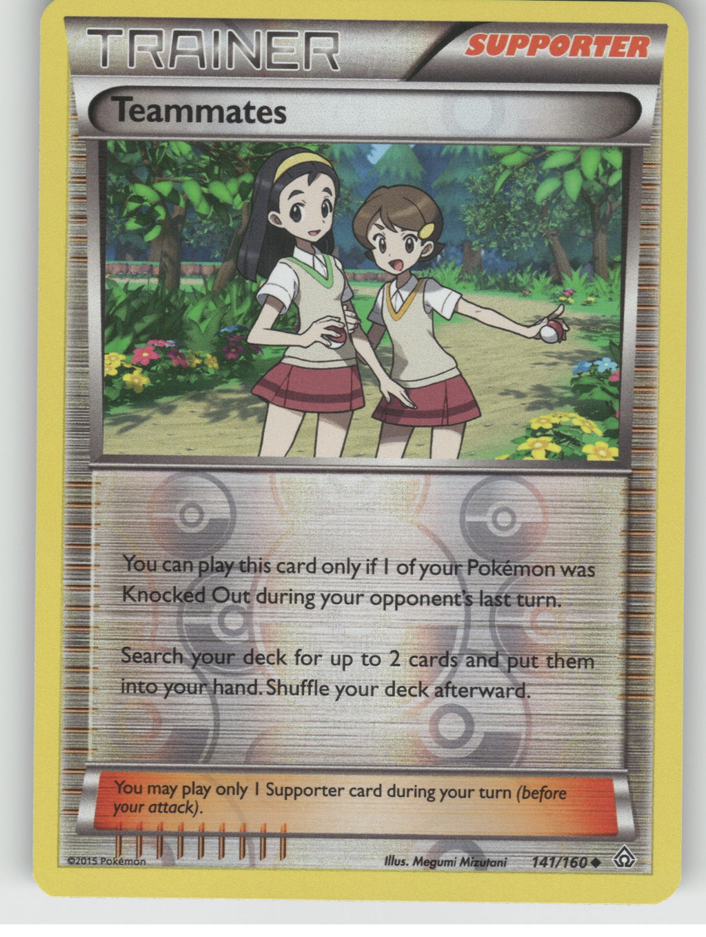 Teammates Reverse Holo Uncommon XY - Primal Clash 141/160 NM