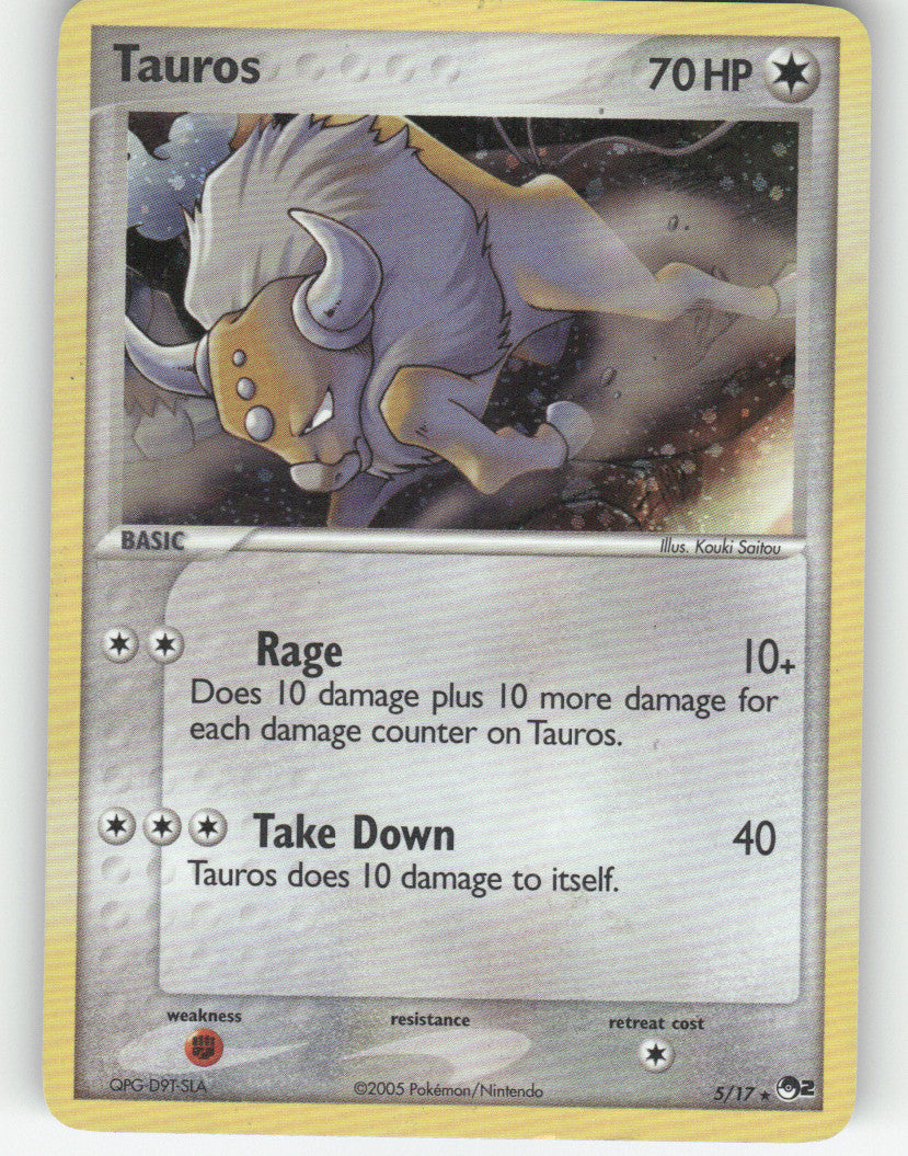 Tauros Holo Rare POP Series 2 005/017 NM