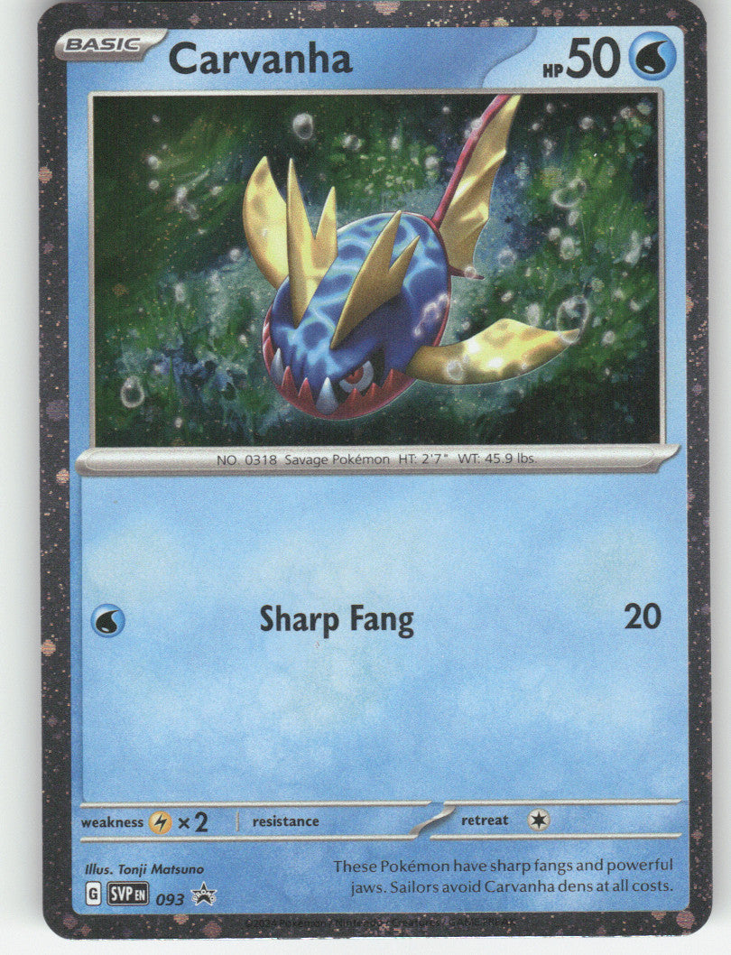 Carvanha Holo Promo SV: Scarlet & Violet Promo Cards 093 NM