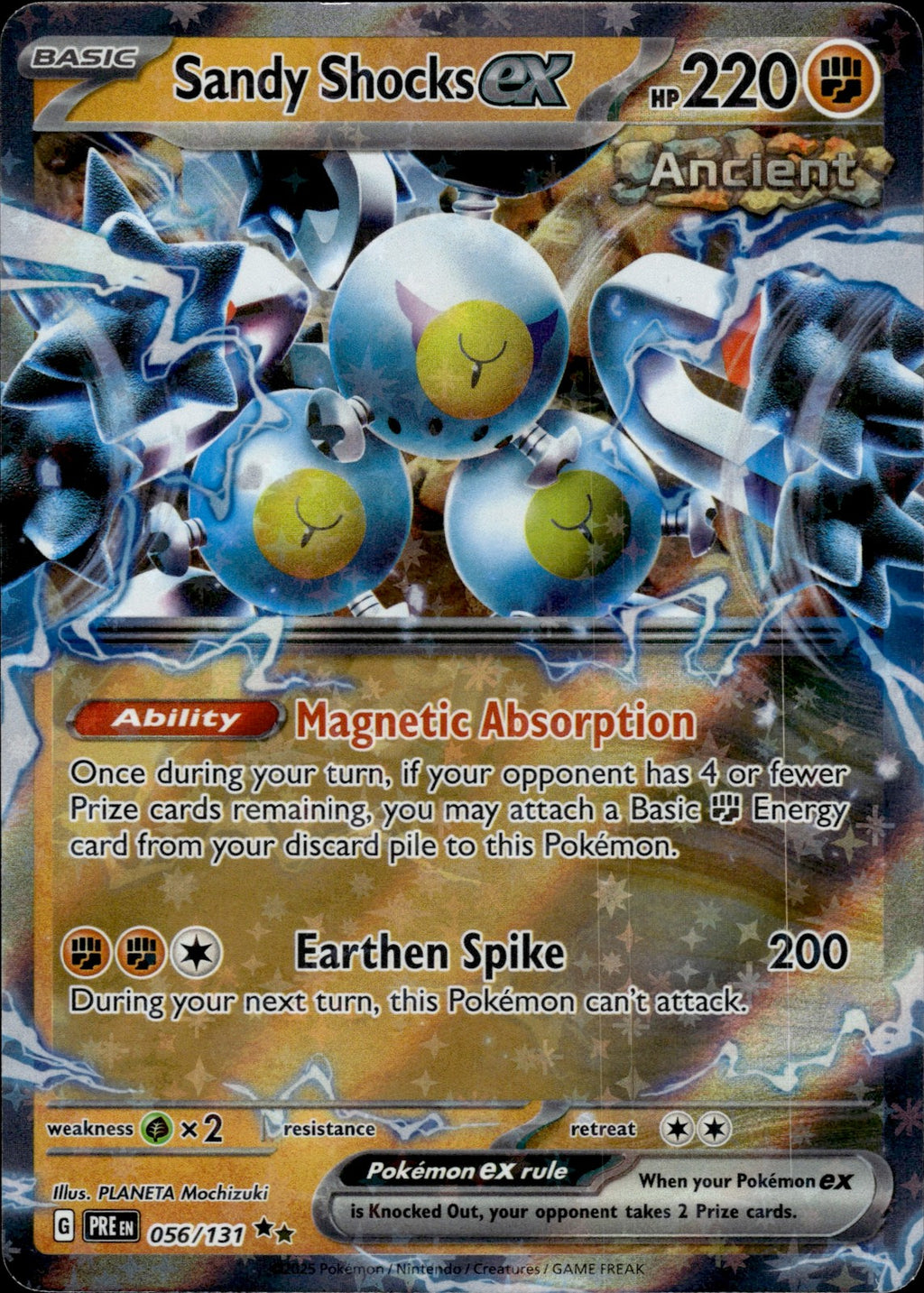 Sandy Shocks ex Holo Double Rare SV: Prismatic Evolutions 056/131 NM