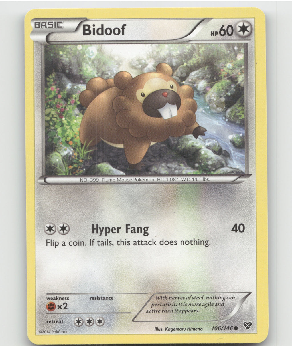 Bidoof Common XY Base Set 106/146 LP
