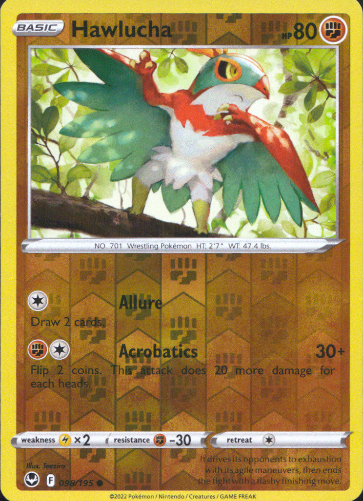 Hawlucha Reverse Holo Common SWSH12: Silver Tempest 098/195 NM