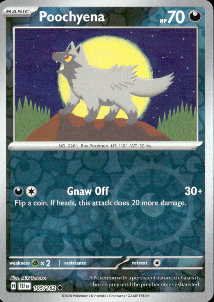 Poochyena Reverse Holo Common SV05: Temporal Forces 105/162 NM