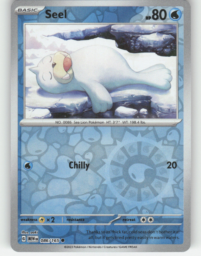 Seel Reverse Holo Common SV: Scarlet & Violet 151 086/165 NM