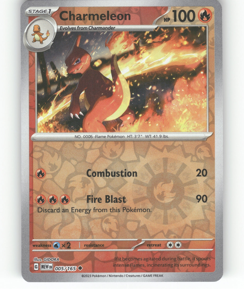 Charmeleon Reverse Holo Uncommon SV: Scarlet & Violet 151 005/165 NM