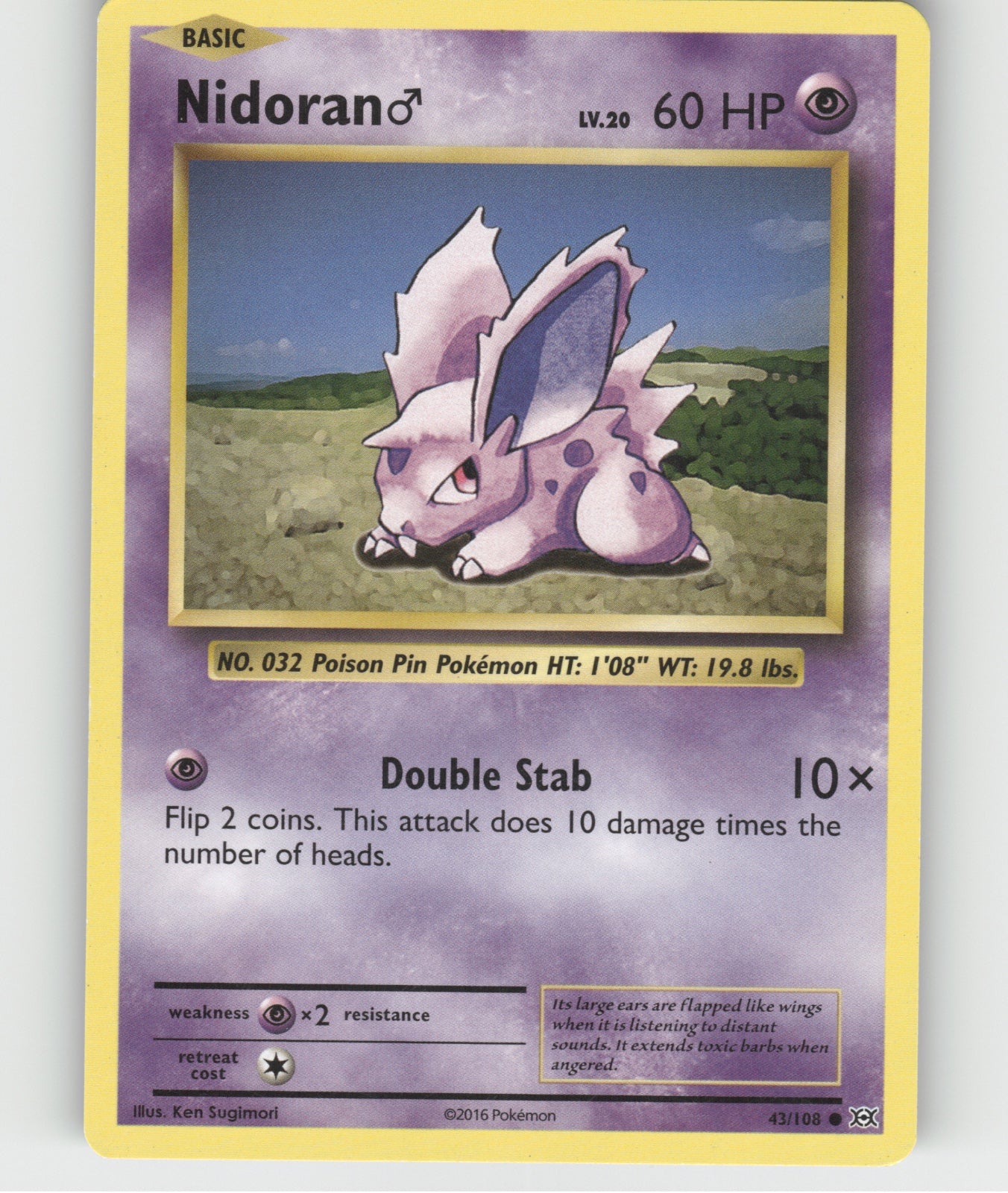 Nidoran M Common XY - Evolutions 43/108 NM