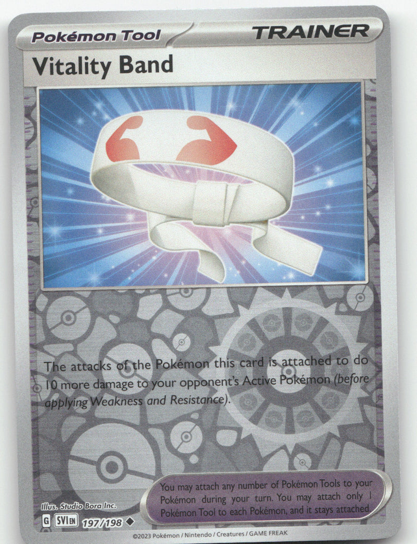 Vitality Band Reverse Holo Uncommon SV01: Scarlet & Violet Base Set 197/198 NM