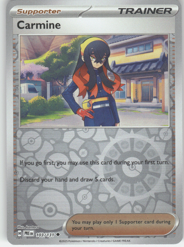 Carmine Reverse Holo Uncommon SV: Prismatic Evolutions 103/131 NM