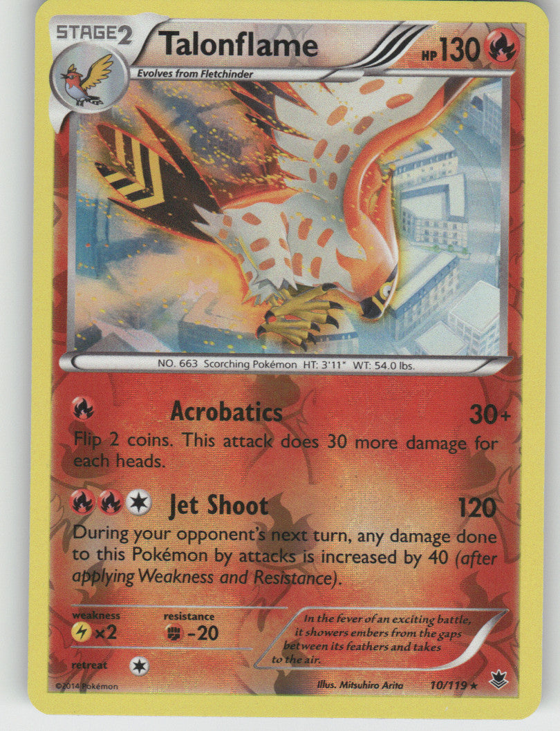 Talonflame Reverse Holo Rare XY - Phantom Forces 10/119 NM
